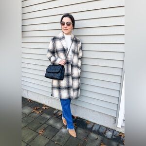 Pink Lily “Get On Board” Plaid Coat